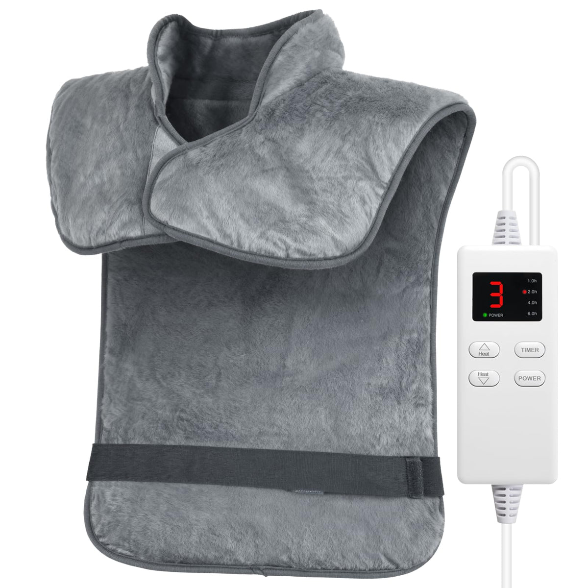 Calentador NBKLS para cuello, hombros y espalda, ofrece calor envolvente para aliviar tensiones.