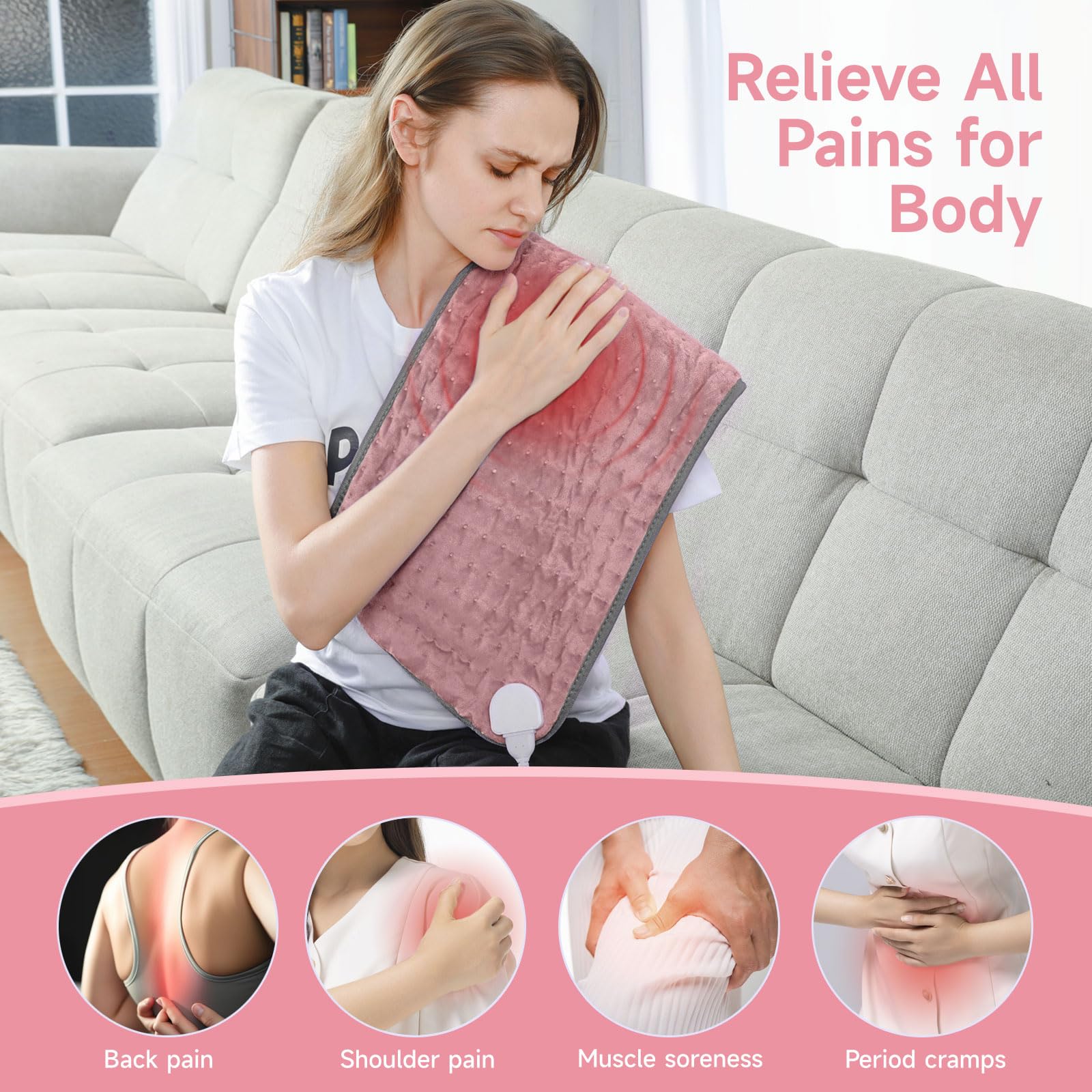 NBKLS para relajación de espalda con calor suave y sostenido.