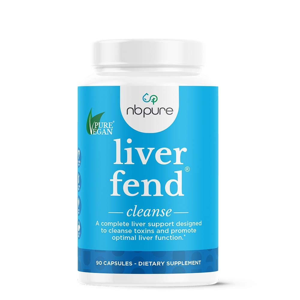 nbpure Liver Fend, botella para apoyo detox del hígado.