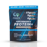 nbpure Performance Protein+ botella de chocolate, apoyo muscular diario
