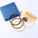 Conjunto NCB de tres pulseras, estilo artesanal y elegante