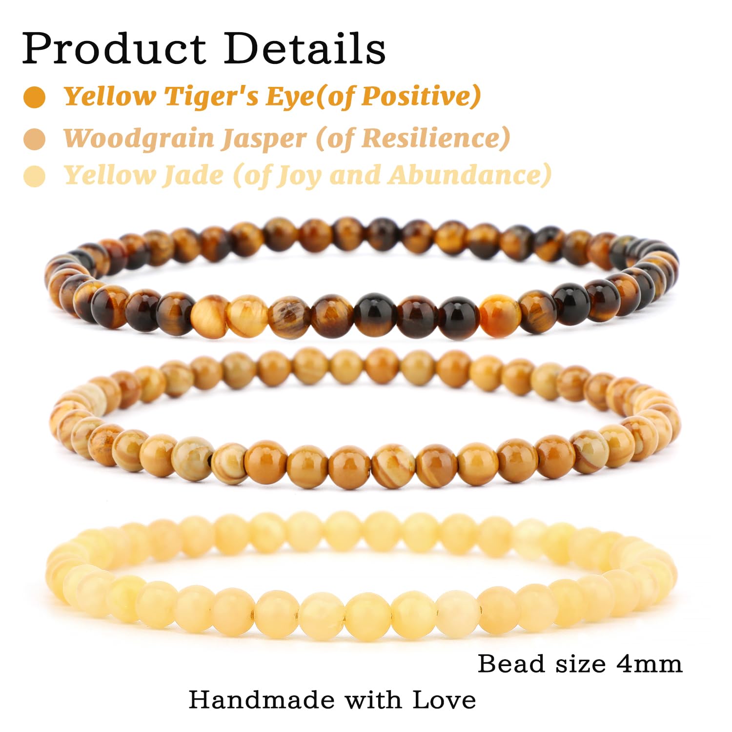 Pulsera NCB Jade Amarillo, equilibrio de energía para el día