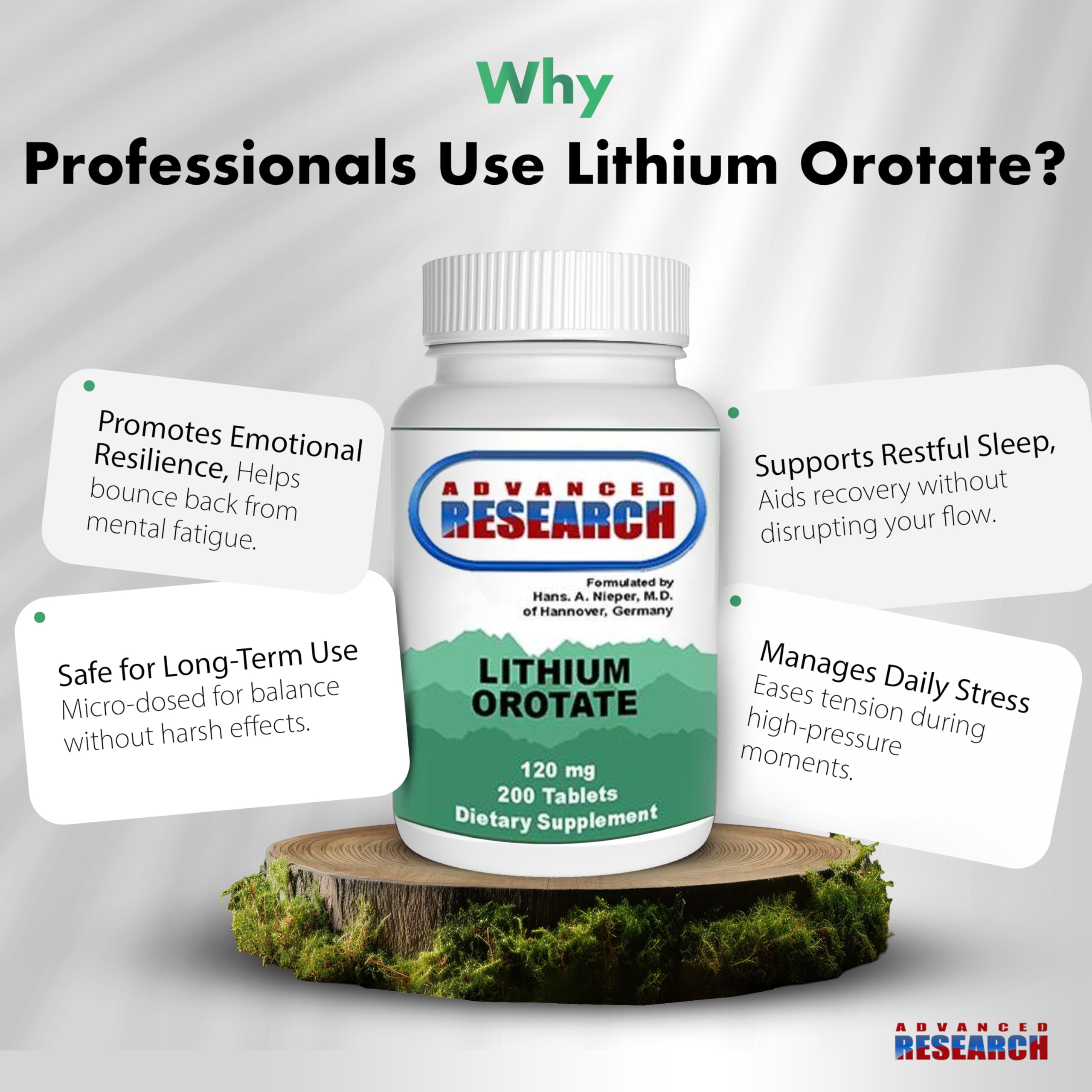 NCI Litio Orotato apto vegano, ingrediente de origen vegetal.
