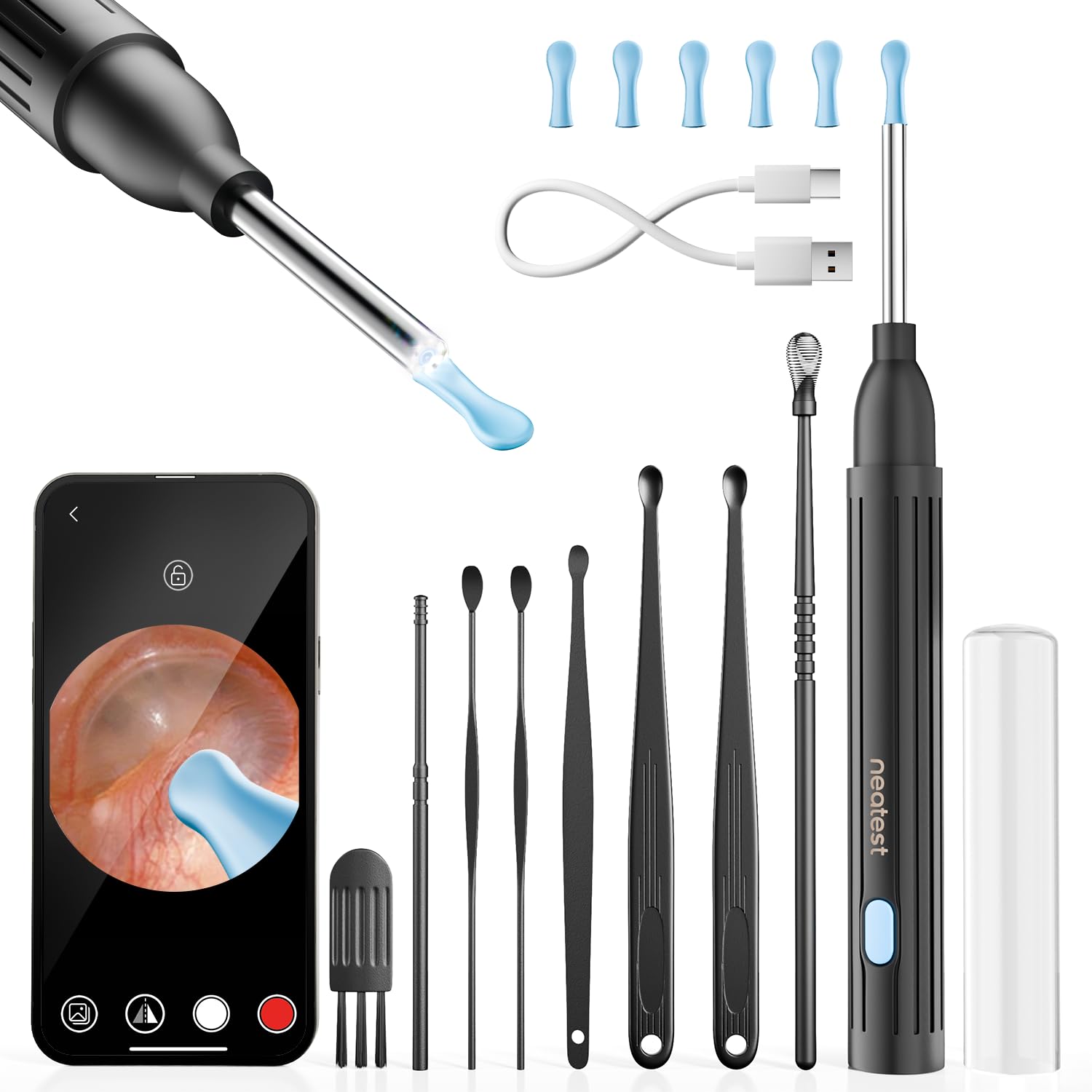 NEATEST oreja con camara 1296p para inspección precisa del canal
