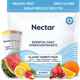 Nectar Paquetes de Hidratación frente al empaque, uso diario sin azúcar