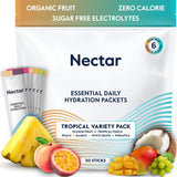Nectar sobres electrolitos sabor tropical para hidratación diaria
