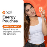 Nectr Energy bolsitas sin nicotina para consumo limpio y enfocante.