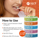 Nectr Energy sabor mango tropical para claridad mental suave.