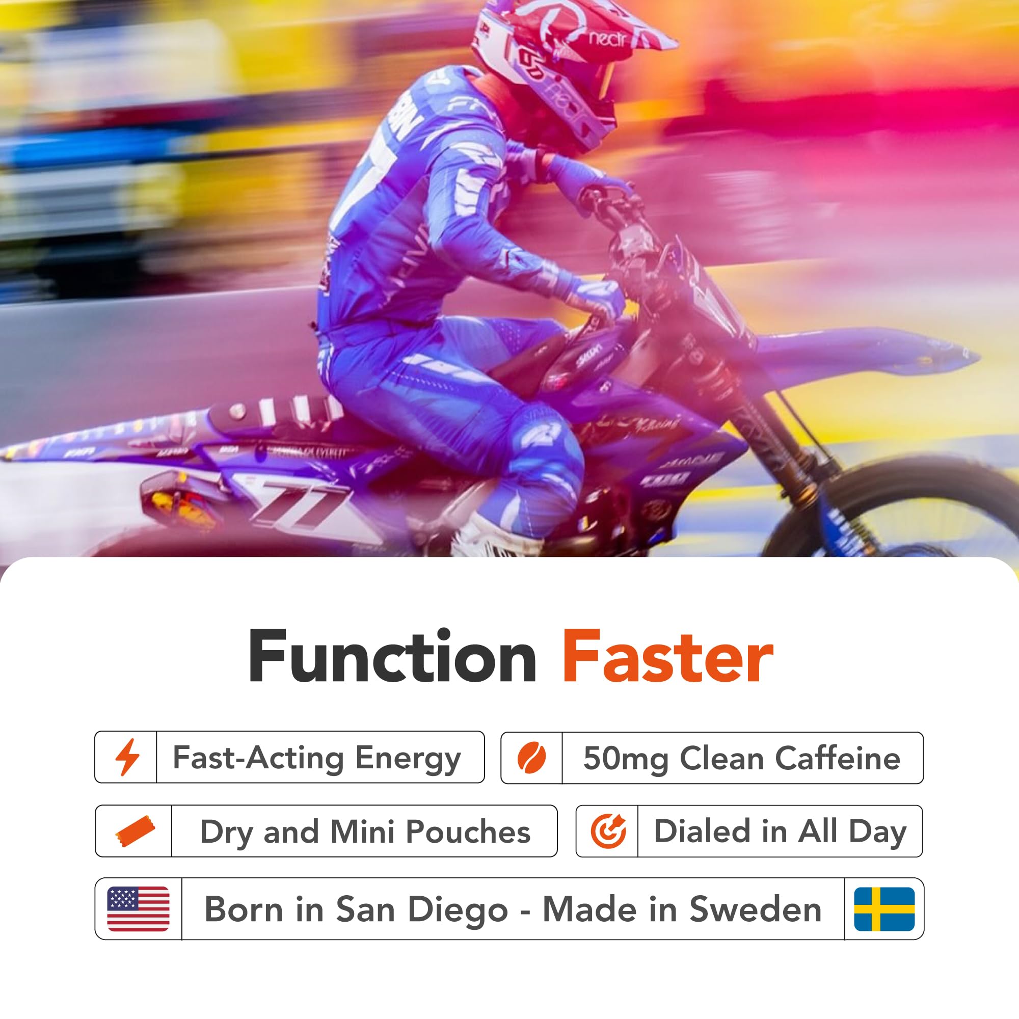 Nectr Energy sabor cereza negra para energía intensa.