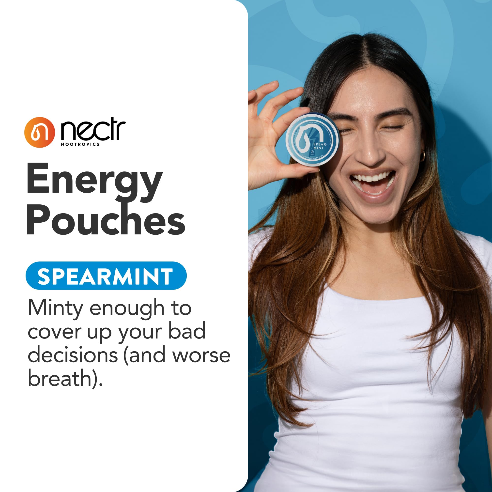 Nectr Energy: bolsitas sin nicotina ni azúcar para enfoque limpio.