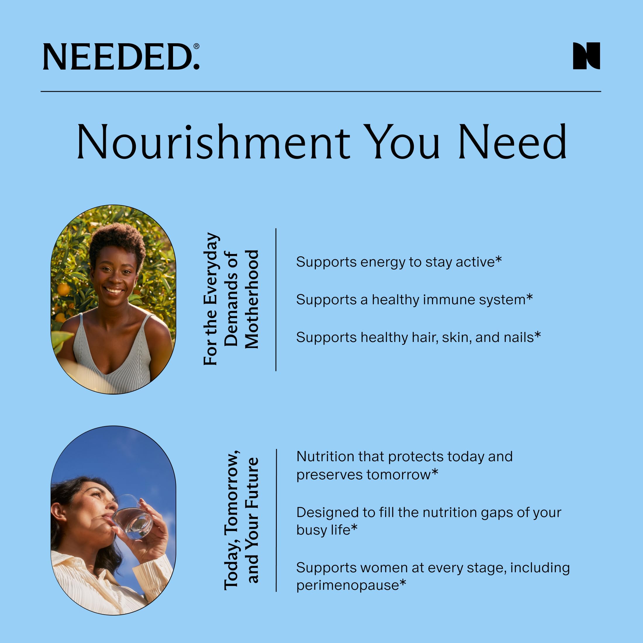 Needed multivitamínico para mujeres, cápsulas con comida, mejor absorción diaria