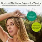 Needed multivitamínico para mujeres, etiqueta detallada, información clara de nutrientes