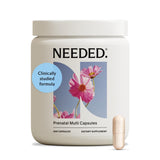 Needed Prenatal: botella frente para apoyo nutricional durante el embarazo.
