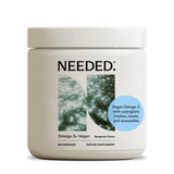 Needed Prenatal Omega-3, botella frontal, omega-3 de origen vegetal para cada día.