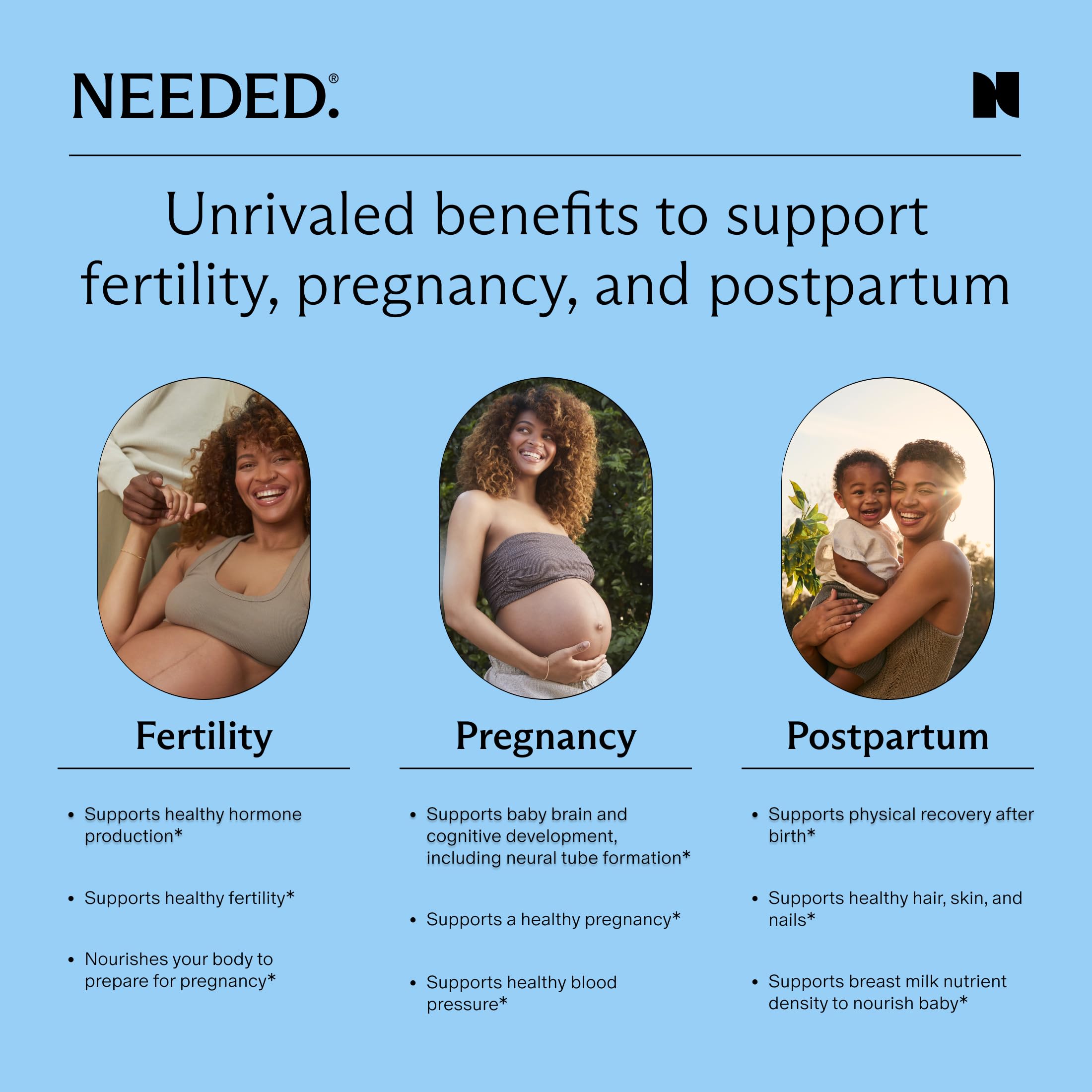 Needed Prenatal: sello de certificación que garantiza calidad.