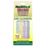 Aplicación de NeilMed Waxout en la oreja para higiene diaria.