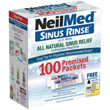 NeilMed Enjuague nasal: kit de recarga de 100 unidades para limpieza nasal suave