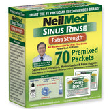 NeilMed enjuague sinusal frente de la caja, listo para uso diario.