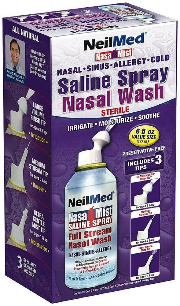 NeilMed NASA Mist, aspersión nasal, ideal para higiene diaria y alivio suave de la sequedad nasal