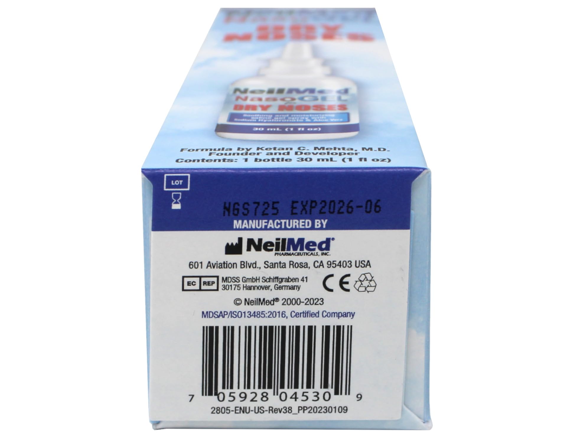 Aplicación sin goteo de NeilMed NasoGel para uso cómodo