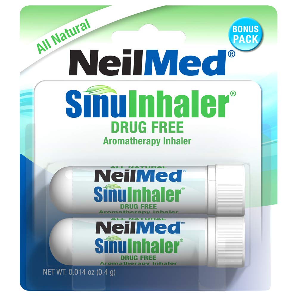 NeilMed SinuInhaler diseño compacto para uso cómodo en cualquier lugar