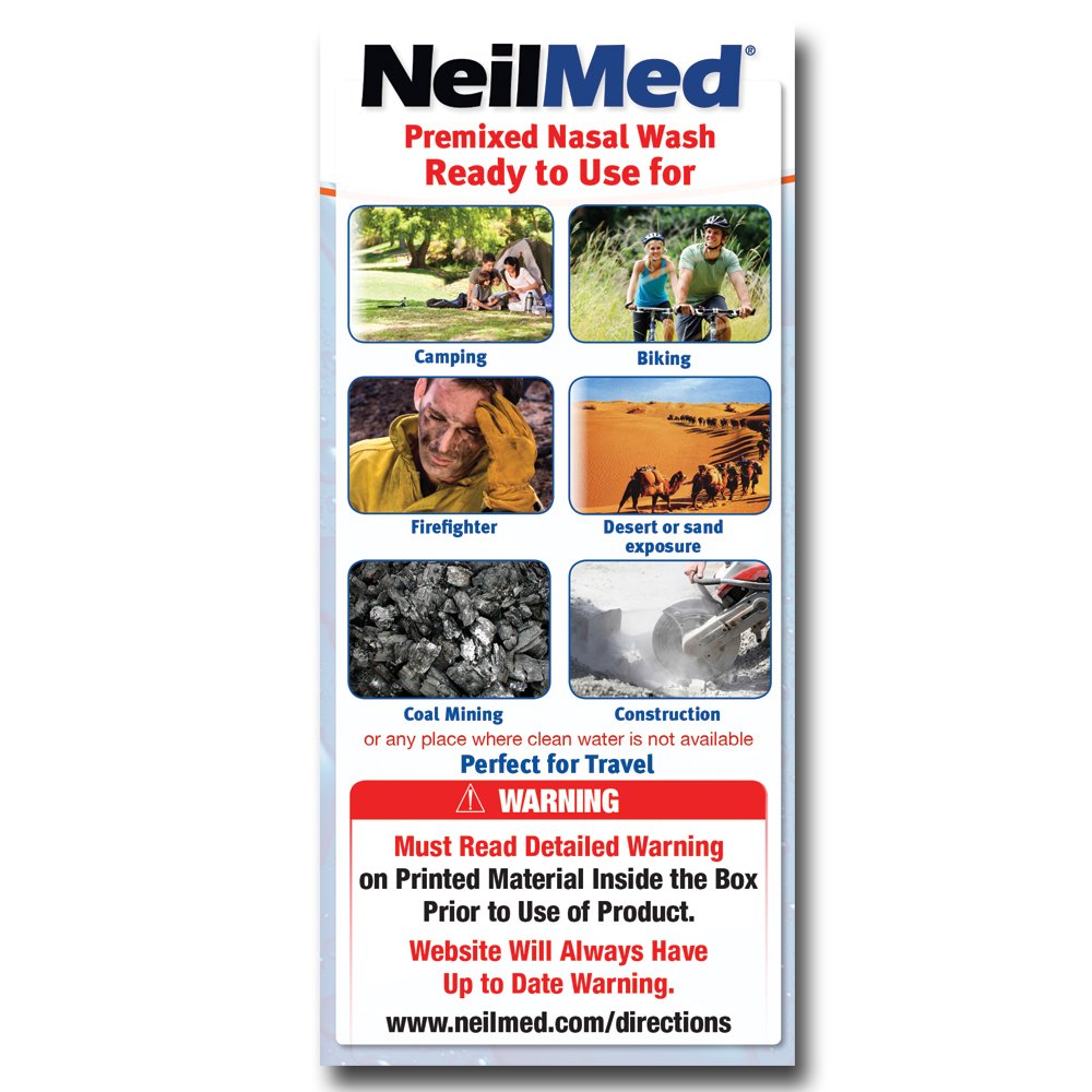 NeilMed SinuFlo Listo para Enjuague Nasal tubo para dirigir el flujo nasal con control