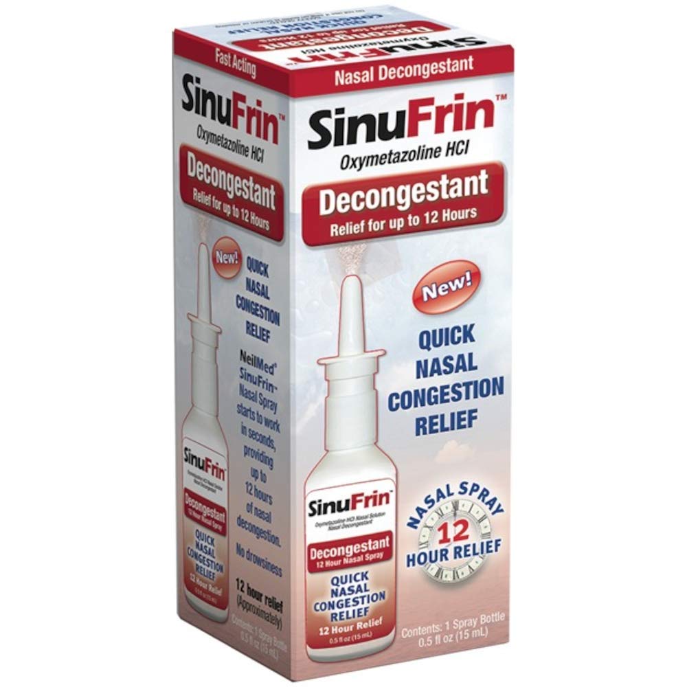 Envase de NeilMed SINUFRIN 15 ml, práctico para casa y viaje.