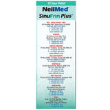 Empaque variado de NeilMed Sinufrin Plus listos para transportar.
