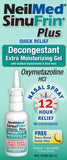 NeilMed SinuFrin Plus, botella de gel descongestionante, alivio nasal de hasta 12 horas.