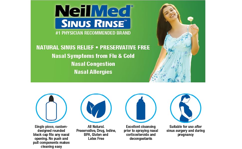 NeilMed Sinus Rinse: botella de 240 ml lista para uso.