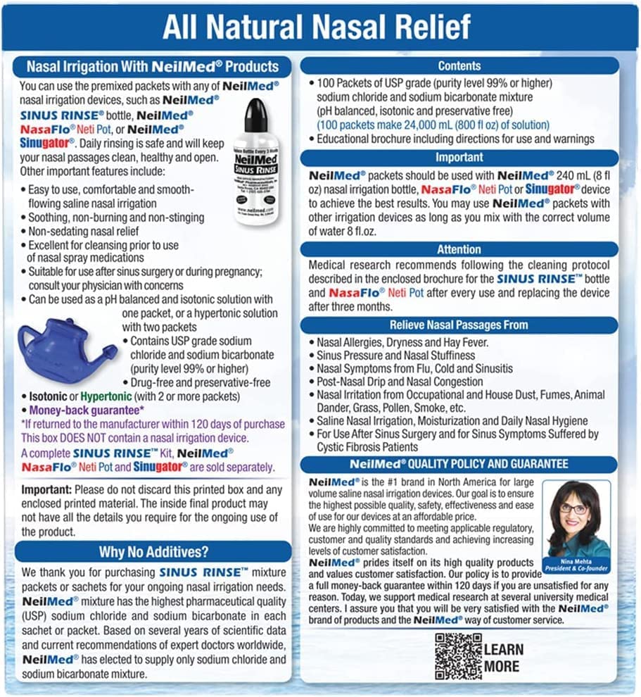 NeilMed enjuague nasal: higiene nasal diaria para mayor confort.