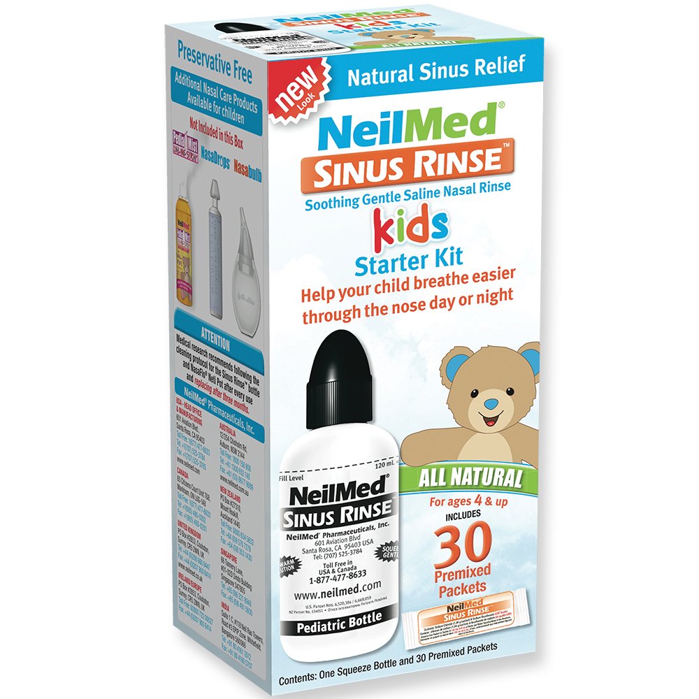 NeilMed Sinus Rinse kit inicio niño, limpieza nasal suave y controlada.