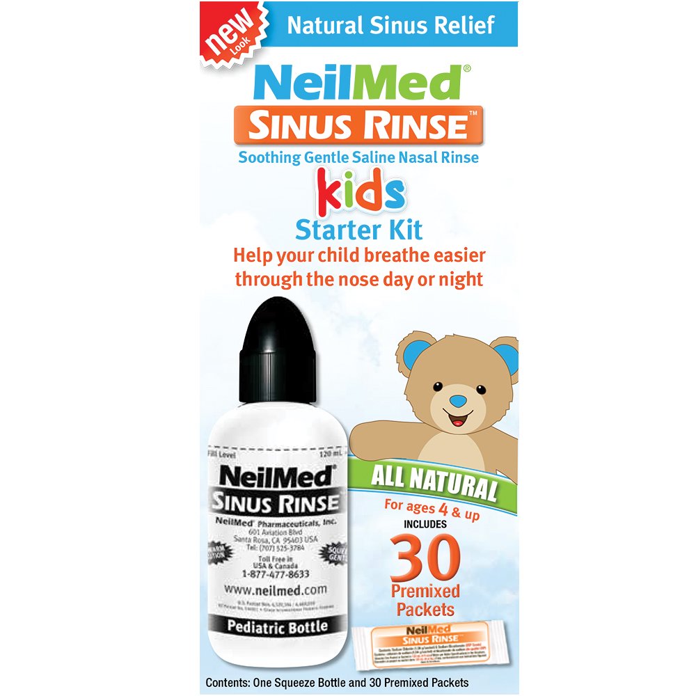 NeilMed Sinus Rinse, paquetes salinos para mezcla precisa y segura.