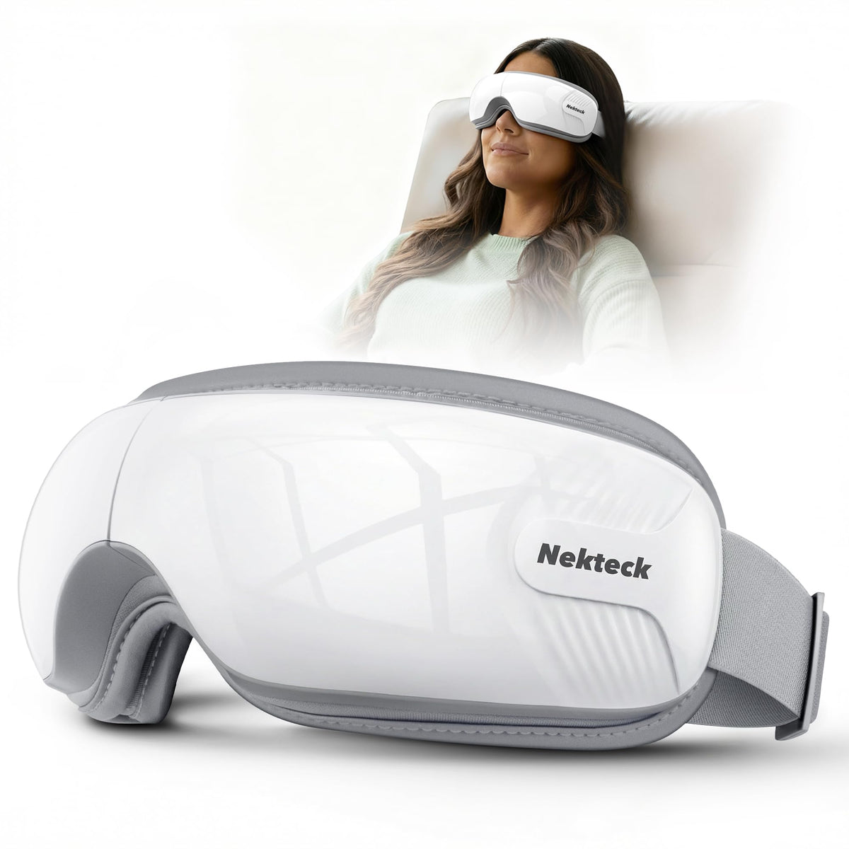 Nekteck Masaje Ocular con calor frontal para relajación visual