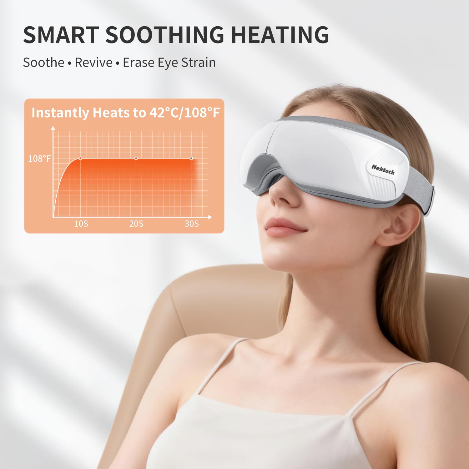 Nekteck Masaje Ocular presión de aire para relajar ojos cansados