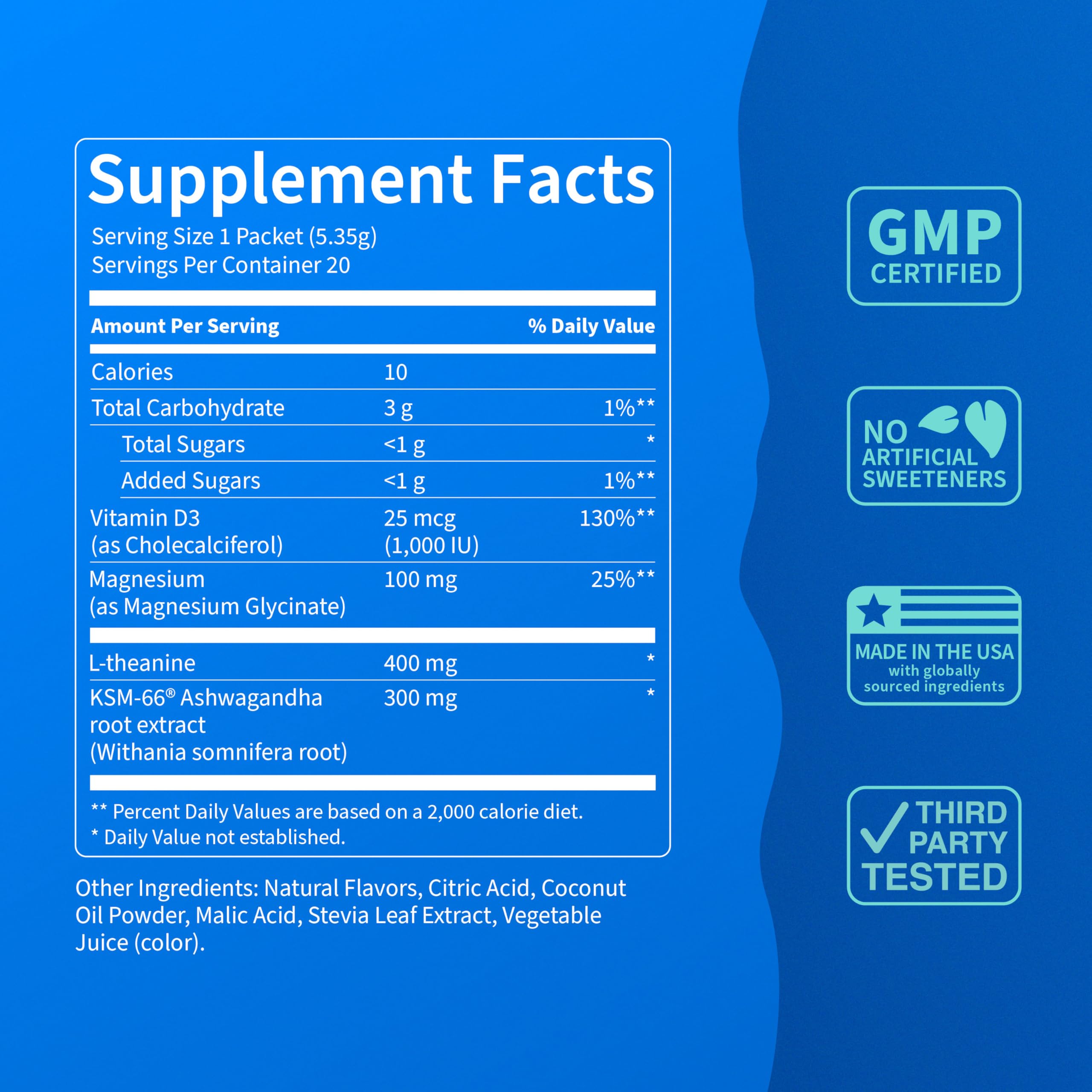 Nello Supercalm: envase de 20 dosis para consumo diario.