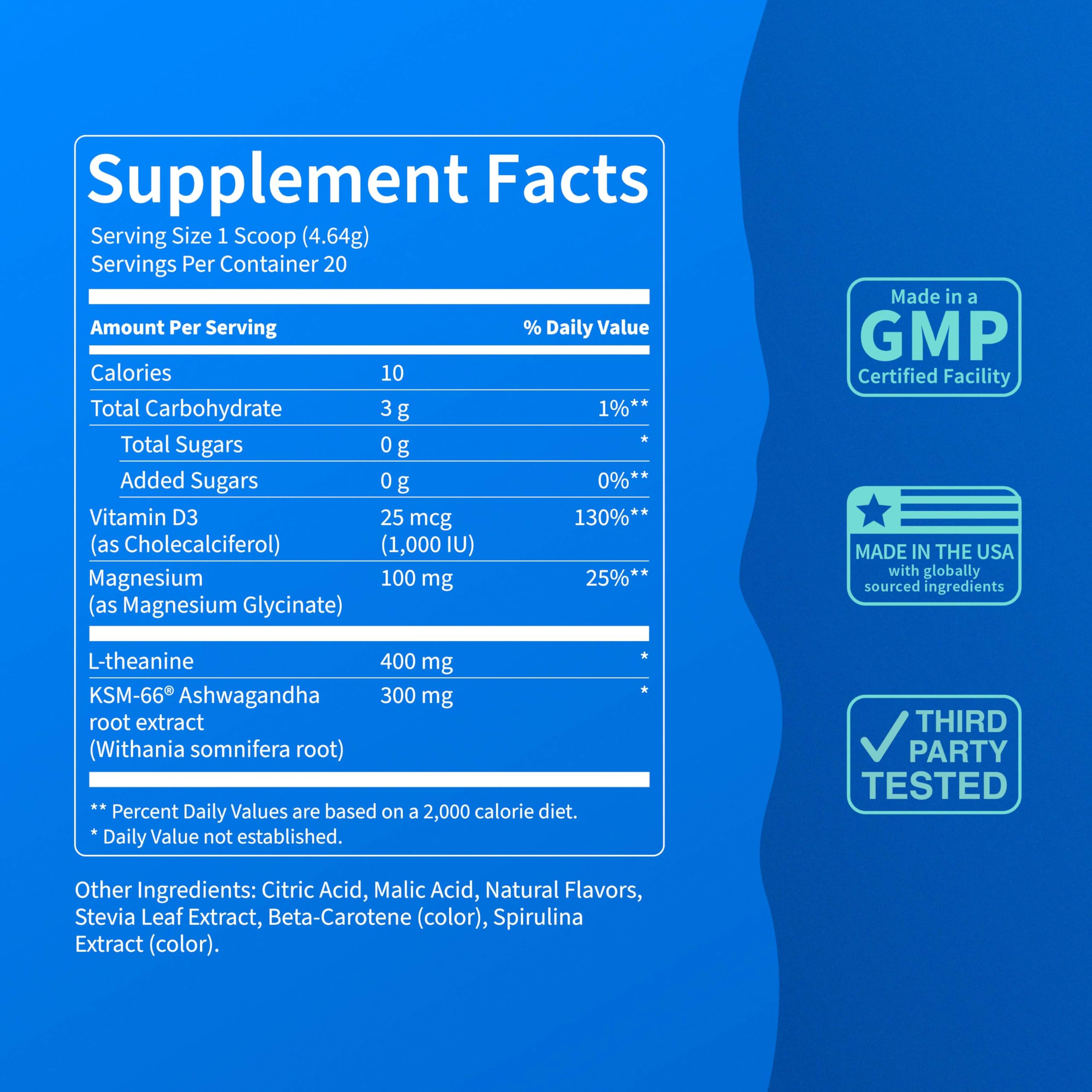 Nello SuperCalm etiqueta de nutrientes clara para elecciones informadas.