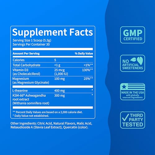 Nello SuperCalm ingredientes clave como L-Theanine para apoyar el foco