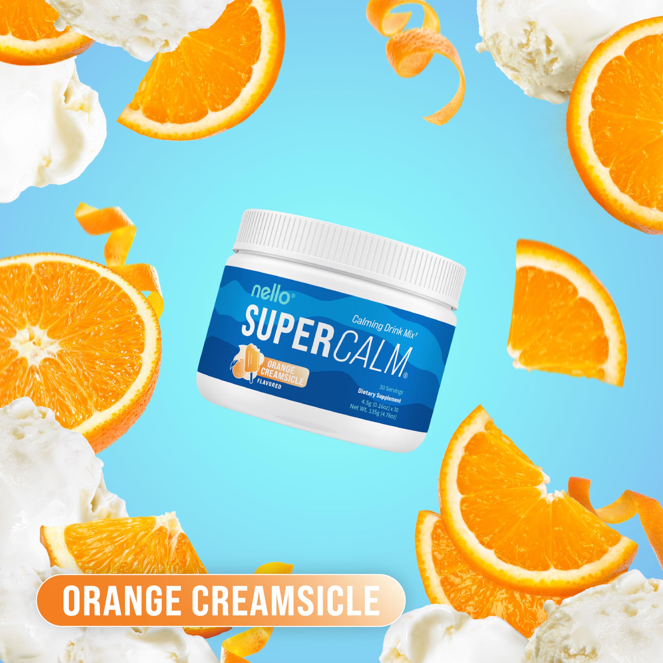 Nello Supercalm, sabor naranja cremoso para experiencia sensorial agradable.