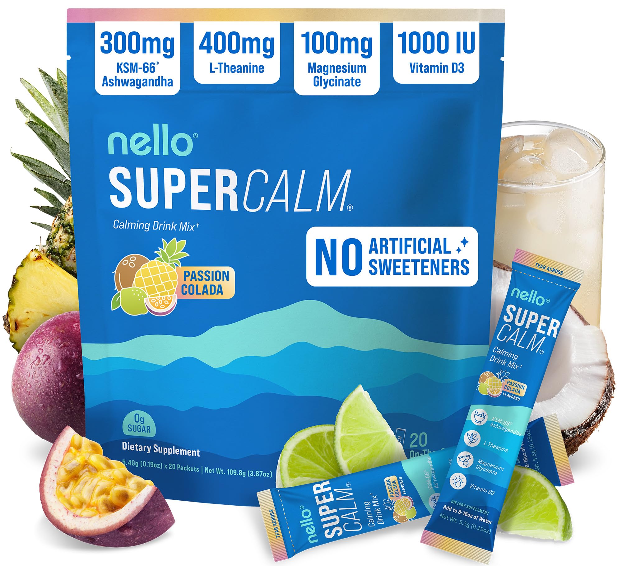 Nello Supercalm sobres portátiles para relajarte rápido en cualquier lugar