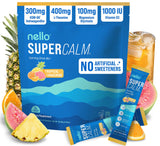 Nello SuperCalm sobres Tropical Tangerine para tomar en cualquier momento y apoyar la relajación.