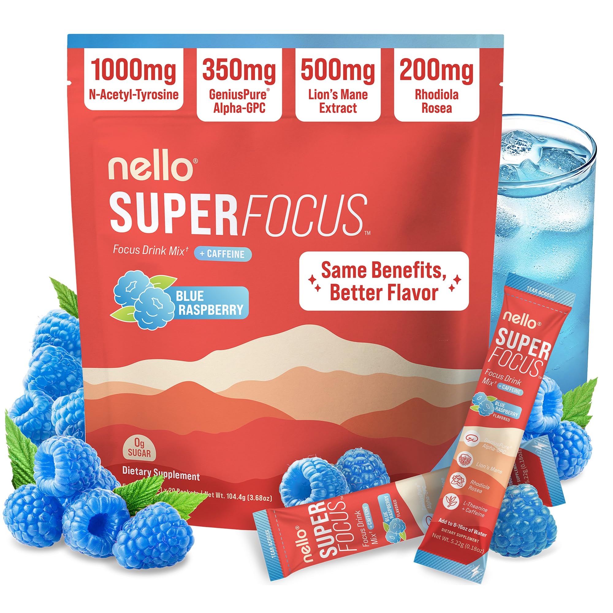 Nello Superfocus con empaque exterior, ideal para revisión de diseño y almacenamiento fácil.