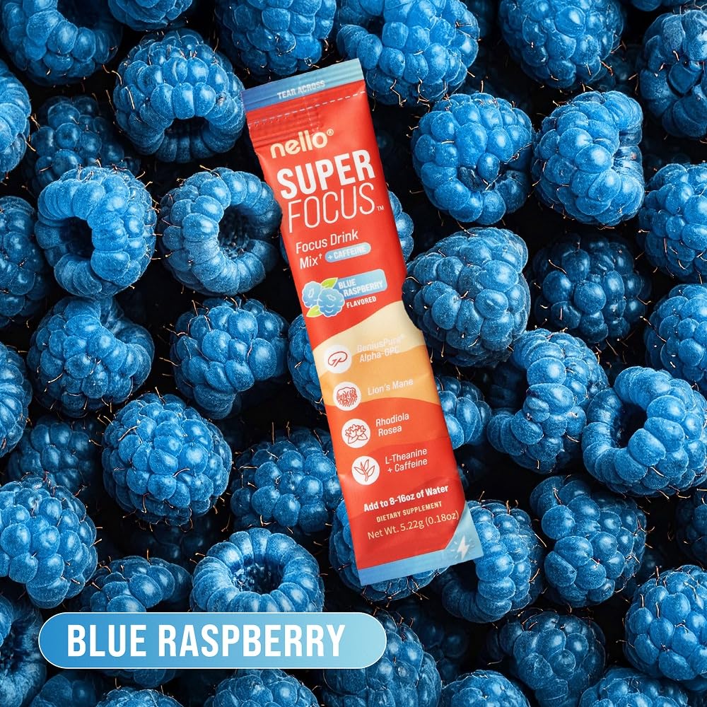 Nello Superfocus sabor azul frambuesa, experiencia agradable al beber.