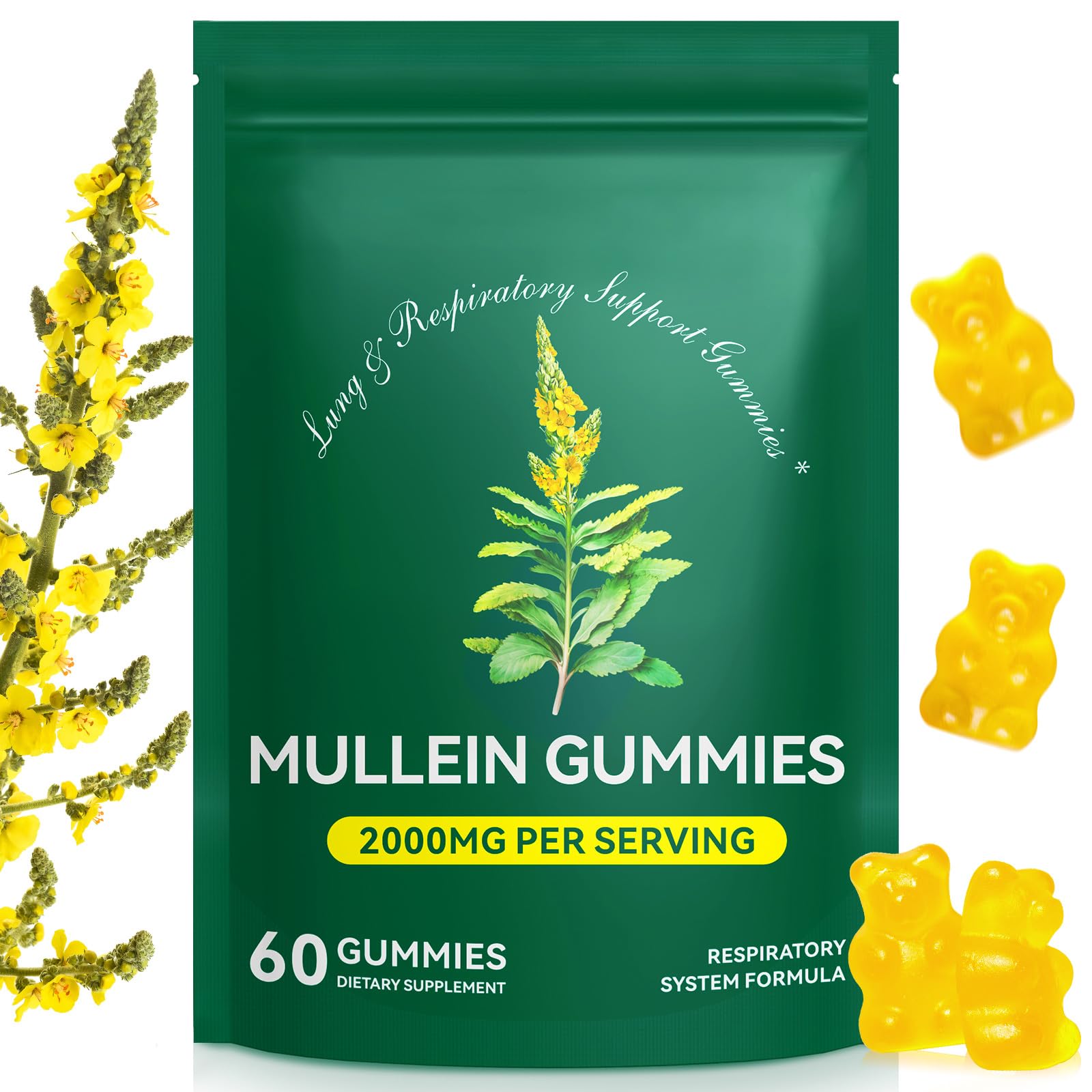 NenMaoKeNu gomitas mullein: empaque claro y práctico para empezar cada día.