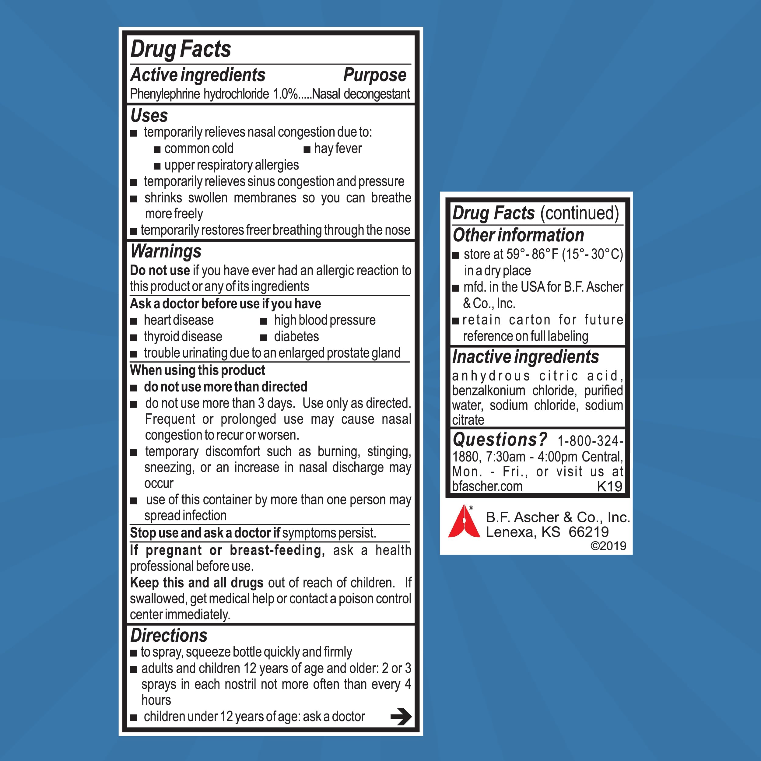 Neo-Synephrine Nasal Spray pack de cuatro unidades, ahorro práctico