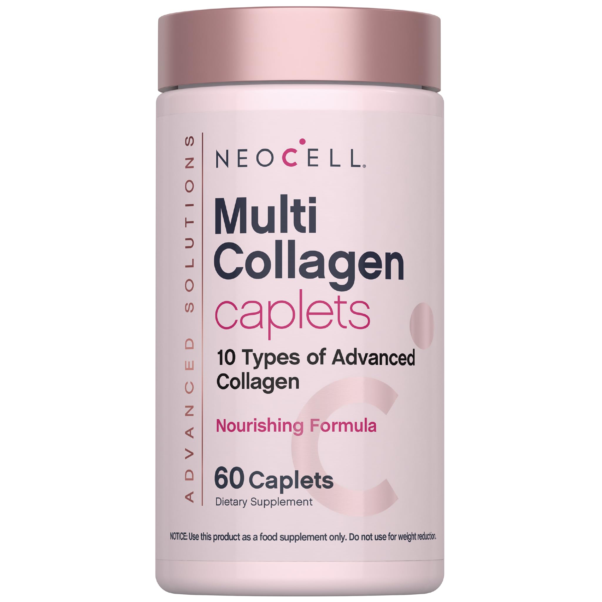 NeoCell Multi Colágeno Péptidos en botella para uso diario y apoyo a cabello, piel y uñas.