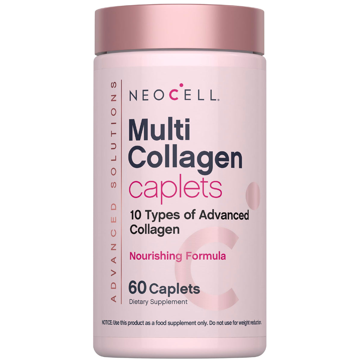 NeoCell Multi Colágeno Péptidos en botella para uso diario y apoyo a cabello, piel y uñas.