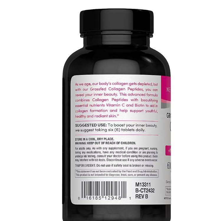 NeoCell Super Collagen + C: etiqueta clara para identificar dosis y contenidos.