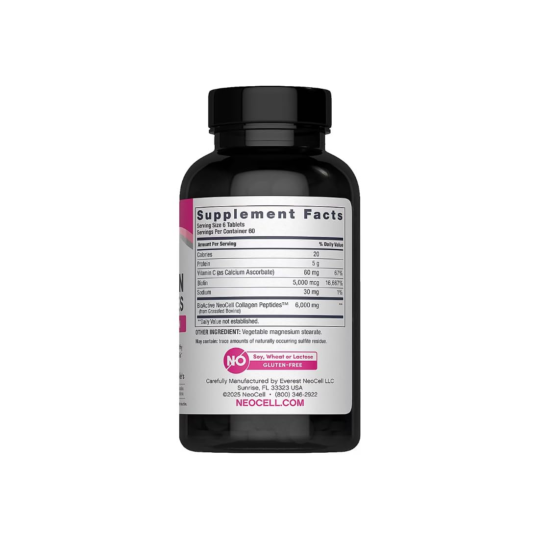 NeoCell Super Collagen + C frente a cápsulas para identificación rápida.