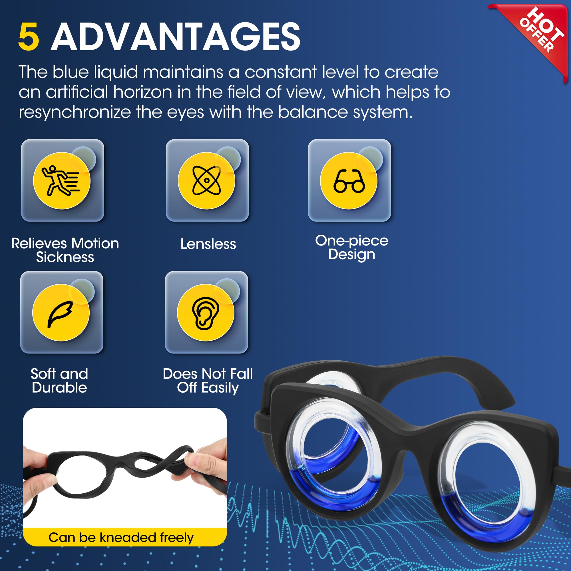 NEOISM gafas portátiles y plegables, fáciles de guardar en la funda.